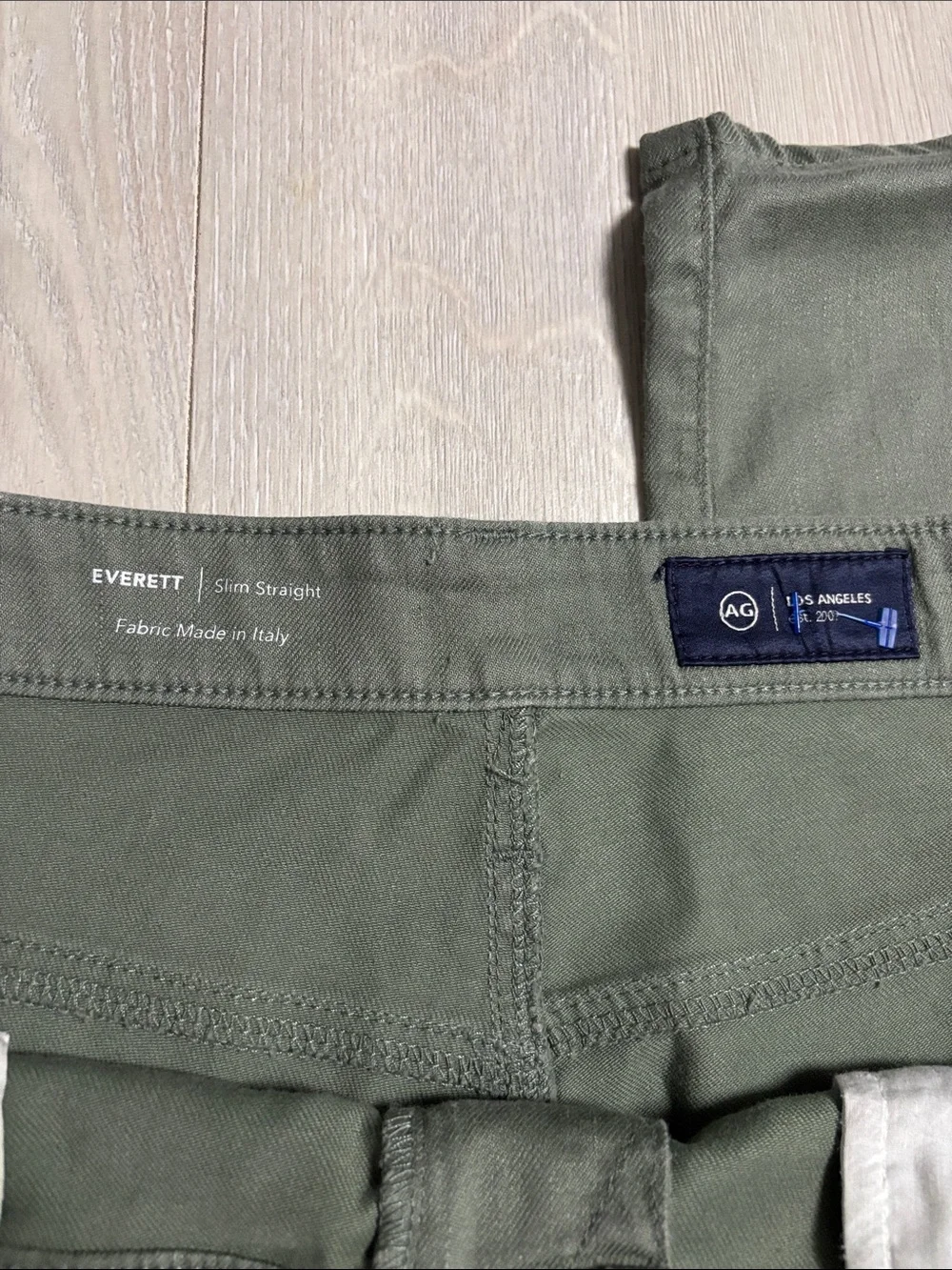 🔥BUNDLESALE Mens 38/34 Ag Adriano Goldschmied Olive Green Chinos Khaki Pants